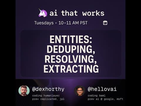 Entity Resolution: Extraction, Deduping, and Enriching